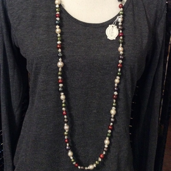 New IRIS & LILY Multicolor Pearl NECKLACE 46” Long main image 4